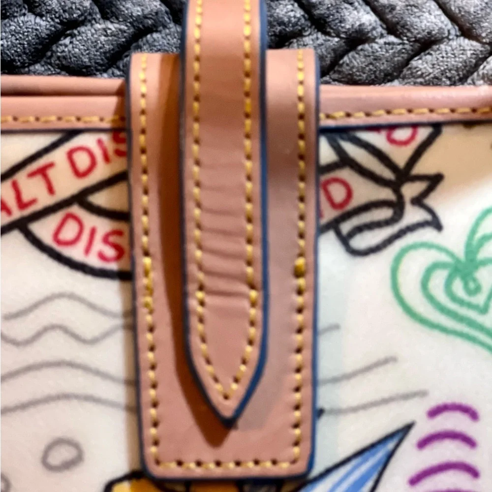 Disney Parks Retired Dooney & Burke Tote Bag with Colorful Cartoon Design, Ret. - Picture 6 of 16